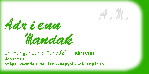 adrienn mandak business card